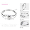 925 Sterling Silver Characters Rings for Women Letter Logo ABCDEFGHIJKLMNOPQRSTUVWXYZ Jewellery Simple Logo Charms