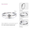 925 Sterling Silver Characters Rings for Women Letter Logo ABCDEFGHIJKLMNOPQRSTUVWXYZ Jewellery Simple Logo Charms