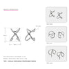 925 Sterling Silver Clip Earrings Trendy Minimalist C Shape Cross Classic and Simple Fine Jewelry for Women