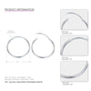 925 Sterling Silver Earring Multi Size Earring Geometric Round Circle Drop Earrings For Women Fine Jewelry Two Colors