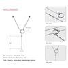 925 Sterling Silver Long Pendant Line Round Necklace Simple and Romantic Style Kolye Jewelry Necklace women Collares 2020