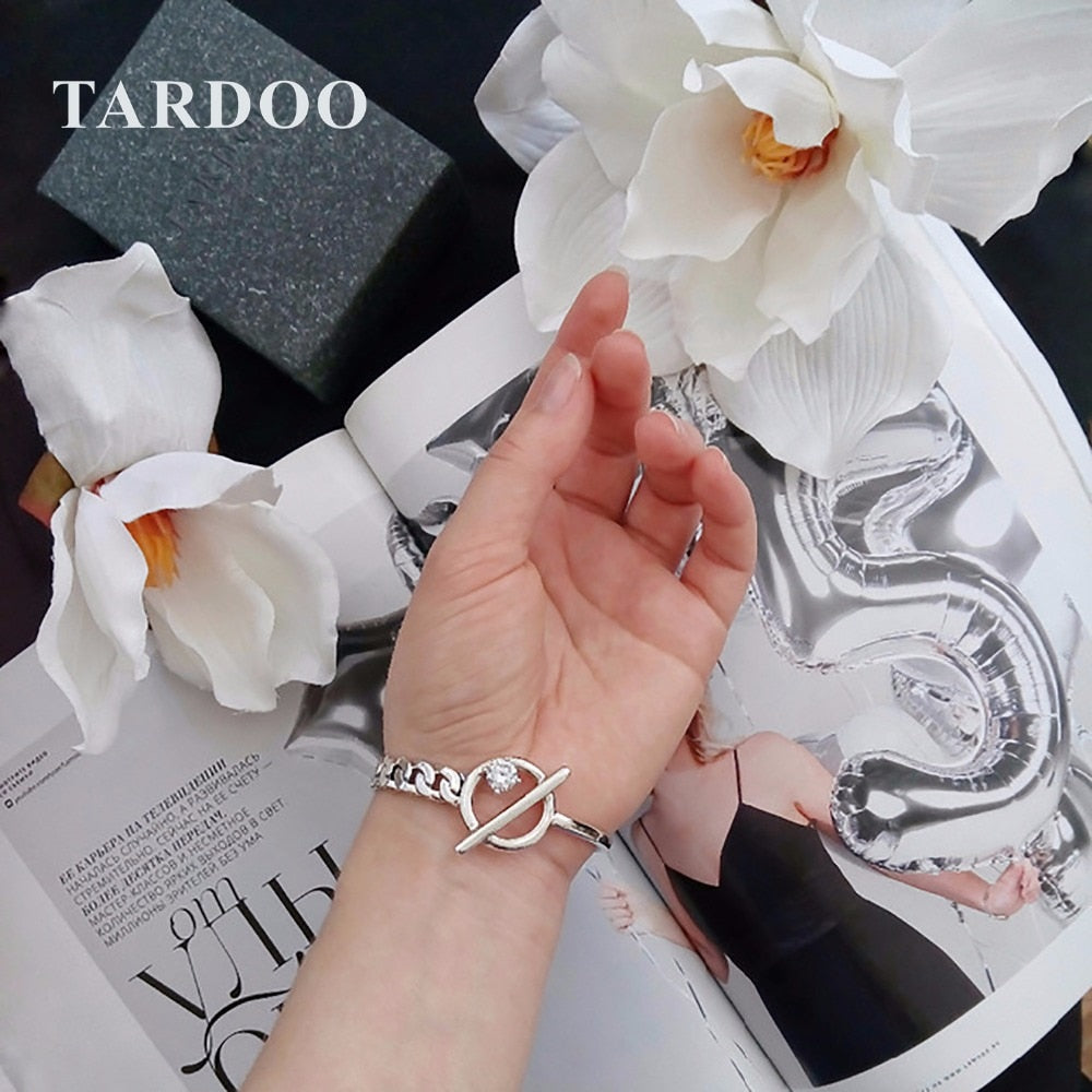 Antique 925 Sterling Silver Cuff Bracelets&Bangles for Women New Punk Style Hologram Bracelets Brand Fine Jewelry