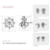 Asymmetric Anchor 925 Sterling Silver Stud Earrings Cute & Simple Style Party Jewelry for Women and Girls