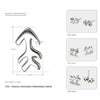 Authentic 925 Sterling Silver Fashion Women Stud Earrings fishbone Shape Trendy Style Costume Silver Jewelry