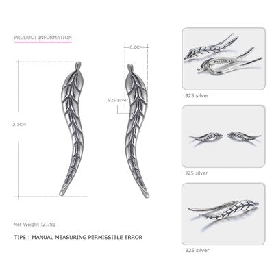 Authentic 925 Sterling Silver Hook Earrings for Women Consecutive Triangle Modeling Stud Earrings Brand Fine Jewelry