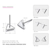 Authentic 925 Sterling Silver Stud Earrings Geometric Shape Simple for Women Cute Style Fine Jewelry