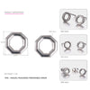 Authentic 925 Sterling Silver Stud Earrings Geometric Shape Simple for Women Cute Style Fine Jewelry