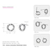 Authentic 925 Sterling Silver Stud Earrings Geometric Shape Simple for Women Cute Style Fine Jewelry