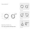 Authentic 925 Sterling Silver Stud Earrings Geometric Shape Simple for Women Cute Style Fine Jewelry