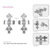 Authentic 925 Sterling Silver Sword Clip Earrings Casual & Punk Style Costume Jewelry Earrings for Women