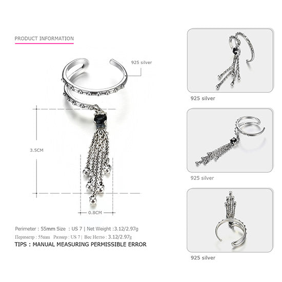 Authentic Sterling Silver Rings for Women Taeeels Design Casual &Sporty Style Wedding Silver 925 Jewelry