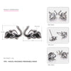 Charms Cute Elephant Animal Stud Earrings 925 sterling silver Wedding Jewelry Romantic Mother's Gift For Women