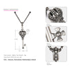 Classic Noble Authentic 925 Sterling Silver Key Pendant Necklaces for Women Chokers Gifts Fine Jewelry