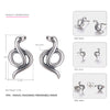 Fabulos Genuine 925 Sterling Silver Stud Earring for Women The Shape Snake Individuality Stud Earrings Brand Fine Jewelry
