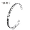 Genuine 925 Sterling Silver Bangles&Bracelets for Women round triangle Design Classic Style Full Cuff Bangle Fine Jewelry