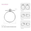 Genuine 925 Sterling Silver Drop Earrings for Women Big Round Design Trendy&Simple Style Costume Jewelry Earrings