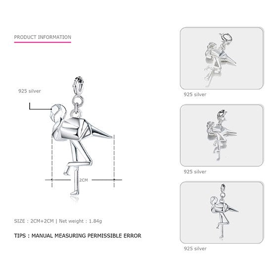 Genuine 925 Sterling Silver Necklace&Pendant Women jewelry Animal fox bird charm Necklace Accessories Cute Kolye Collares