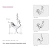 Genuine 925 Sterling Silver Necklace&Pendant Women jewelry Animal fox bird charm Necklace Accessories Cute Kolye Collares