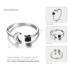 Genuine 925 Sterling Silver Rings for Women Two Color Choose Lovely&Romantic Style Engagement Costume Jewelry
