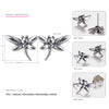 Genuine 925 Sterling Silver Stud Earrings for Women Dragonfly Insect Modelling Shimmering Earrings Brand Fine Jewelry
