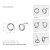Genuine 925 Sterling Silver Stud Earrings for Women Geometry Round Simple Stud Earrings Brand Fine Jewelry