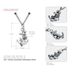 Genuine Sterling Silver Suspension Necklaces for Women Anchor & Flower Wedding Pendant Necklaces Silver 925 Jewelry 2020