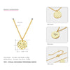 Gold Chain Round Pendant Necklace 925 Silver Simple Round Necklace For Women Long Link Chain Gold Necklace Fine Jewelry