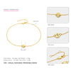 Gold Circle Bracelets 925 Silver Cylinder Trendy Charm Bracelet Women Fine Jewelry Simple Gold Chain Link Party Bracelets