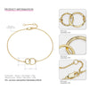 Gold Color 925 Sterling Silver Bracelets Classic Minima Bracelet for Women Simple Chain Link Fine Jewelry Bracelets