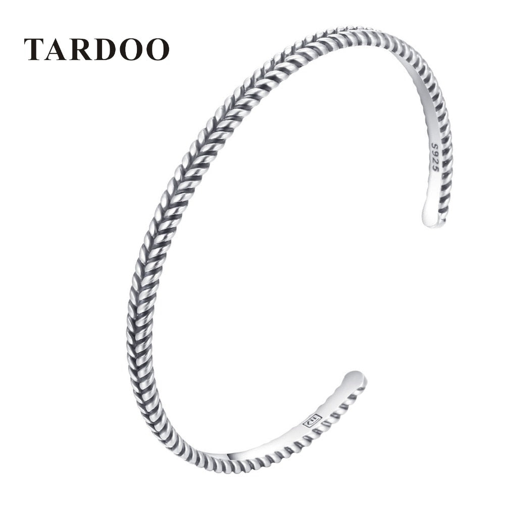 High Quality 925 Sterling Silver Bracelets&Bangles for Women Casual &Retro Style Cuff Bracelets Sterling-Silver-Jewelry
