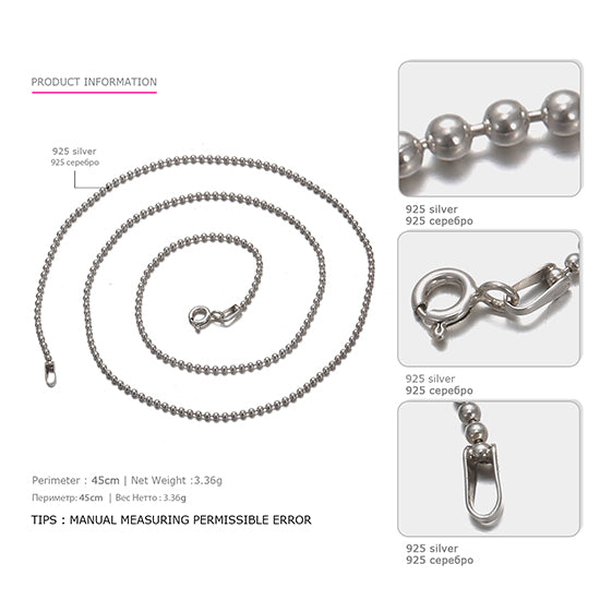 High Quality 925 Sterling Silver Necklaces for Unisex All Kinds of Minimalist Statement Necklaces Brand Fine Jewelry