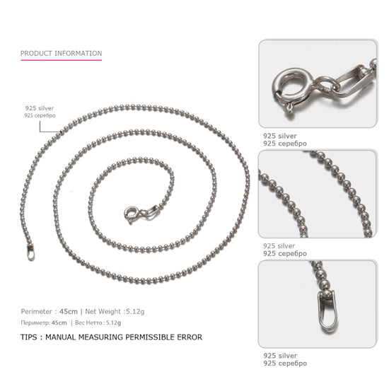 High Quality 925 Sterling Silver Necklaces for Unisex All Kinds of Minimalist Statement Necklaces Brand Fine Jewelry