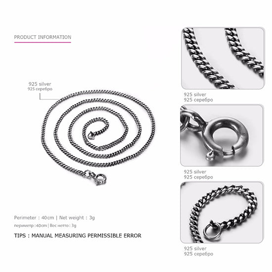 High Quality 925 Sterling Silver Necklaces for Unisex All Kinds of Minimalist Statement Necklaces Brand Fine Jewelry