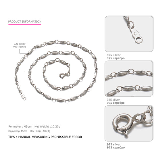 High Quality 925 Sterling Silver Necklaces for Unisex All Kinds of Minimalist Statement Necklaces Brand Fine Jewelry