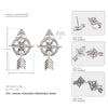 High Qulaity 925 Sterling Silver Earrings for Women Arrows&Wheel Design Punk Style Complex Earrings Brand Fine Jewelry