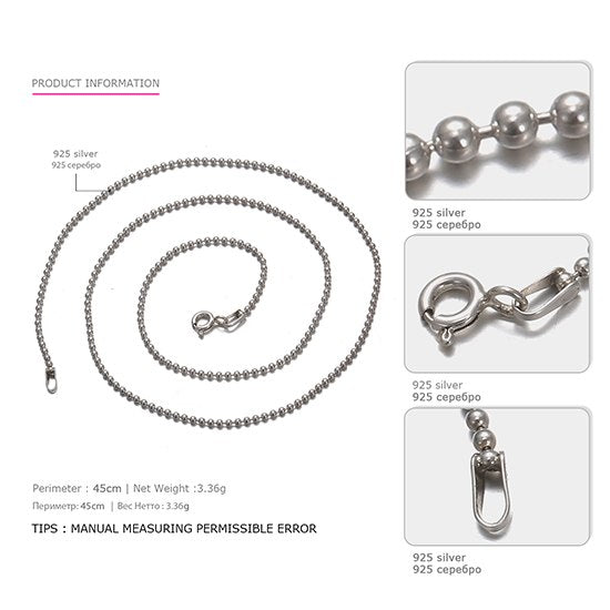 High quality 925 Sterling Silver Necklaces for Women Minimalist Exquisite Charming bid Necklaces Brand Fine Jewelry