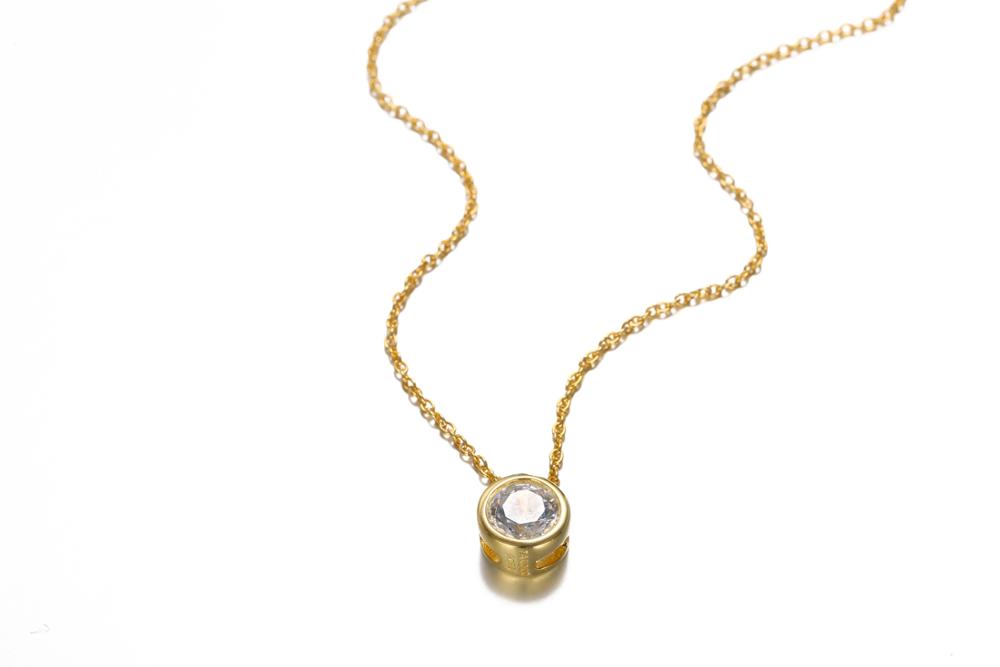 Necklace for women 925 Sterling Silver Zircon Round Choker Necklace Geometry Luxury Romantic Style Choker Colar Kolye