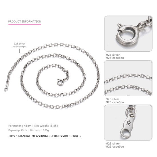 New Hot 925 Sterling Silver Necklaces for Women Charming Exquistite Statement Necklaces Brand Fine Jewelry