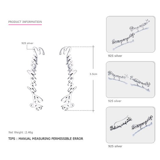 New arrival 925 Sterling Silver Long Hook Earrings for Women Simple But Elegant Stud Earrings Brand Fine Jewelry