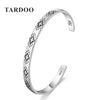 Real 925 Sterling Silver Bangles&Bracelets for Women Round Design Triangle National Style Full Cuff Bangles Fine Jewelry