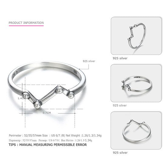 Really 925 Sterling Silver Geometry Finger Rings for Women Constellation Shape Casual Style Party Fine Brand jewelry