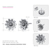 Really 925 Sterling Silver Stud Earrings Chrysanthemum Romantic&Lovely Style Brand Fine Jewelry for Women