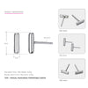 Really 925 Sterling Silver Stud Earrings for Women Geometric Shape Simple and Cute Style Fine Jewelry