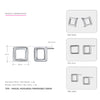 Really 925 Sterling Silver Stud Earrings for Women Geometric Shape Simple and Cute Style Fine Jewelry