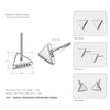 Really 925 Sterling Silver Stud Earrings for Women Geometric Shape Simple and Cute Style Fine Jewelry