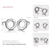Really 925 Sterling Silver Stud Earrings for Women Geometric Shape Simple and Cute Style Fine Jewelry