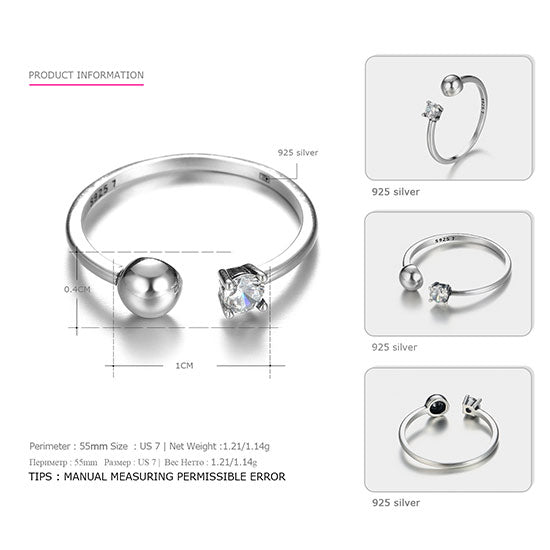 Rings for Women 925 Sterling silver Trendy Casual Style Costume Silver Jewelry Summer Collection Bague femme argent 925