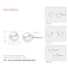 Round Pearl Stud Earrings Elegant 925 Sterling Silver Earring Lovely Delicate Multi-size Earrings Fine Jewelry for Wome