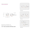 Round Pearl Stud Earrings Elegant 925 Sterling Silver Earring Lovely Delicate Multi-size Earrings Fine Jewelry for Wome