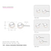 Round Pearl Stud Earrings Elegant 925 Sterling Silver Earring Lovely Delicate Multi-size Earrings Fine Jewelry for Wome